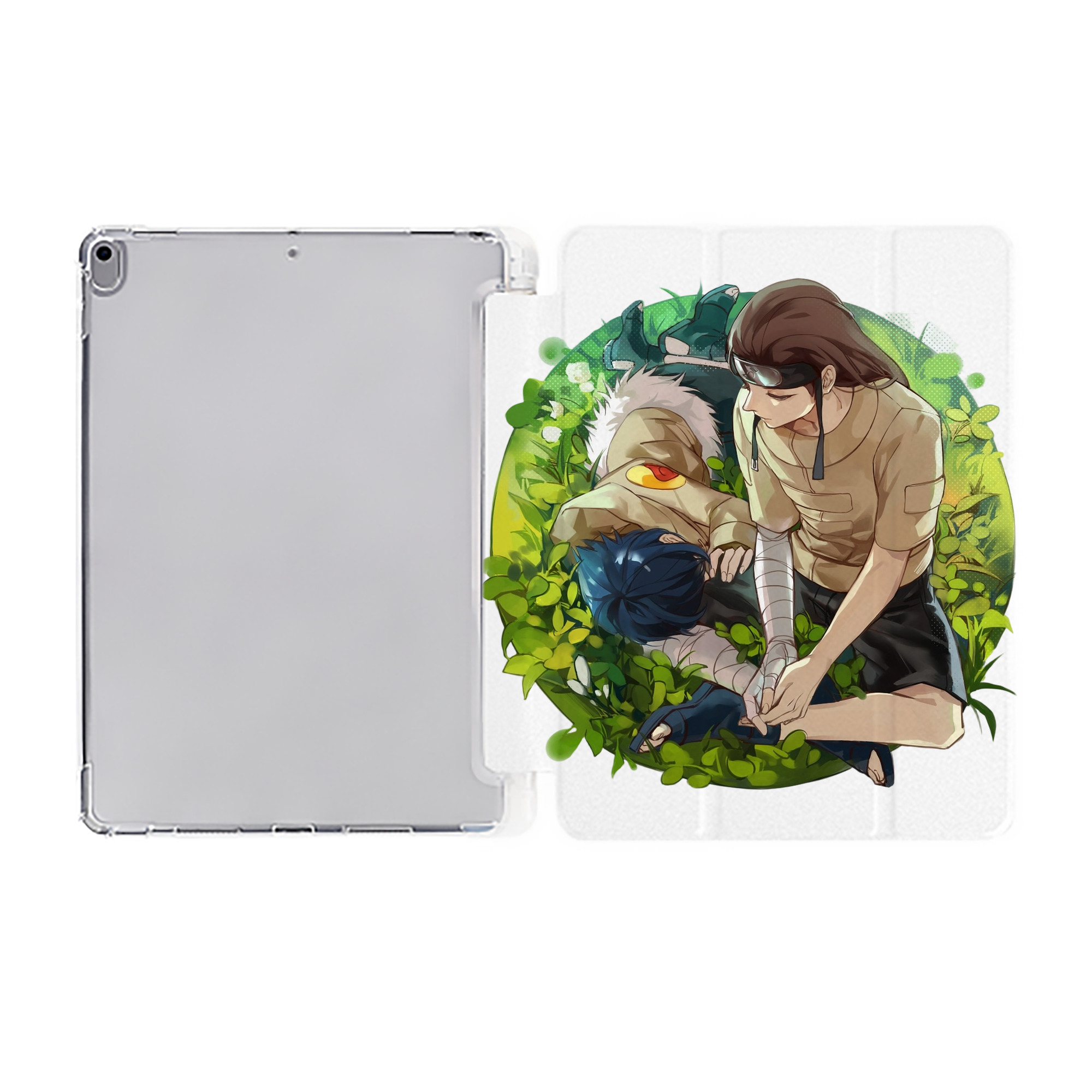 （画像用） NARUTO -ナルト- 日向ネジ Hyūga Neji IPad ケース ペン収納付き 三つ折りスタンド PUレザー×シリコン 対応機種9.5/10.5/10.9インチ